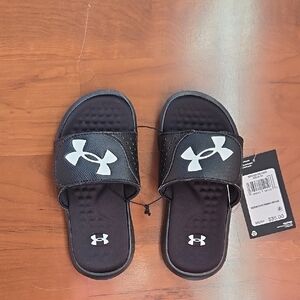 Under Armour Kids Black Slide Sandals